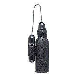 comprar LIGHTNING STROKE SILICONE STROKER WITH VIBRATING BULLET - BLACK