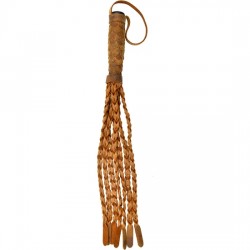 comprar BRAIDED 15 TAILS WITH 6 HANDLE - ITALIAN LEATHER 53X4CM