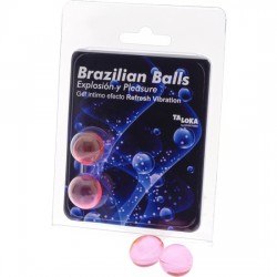 comprar 2 BRAZILIAN BALLS EXPLOSION DE AROMAS GEL EXCITANTE EFECTO REFRESH VIBRATION