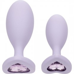 comprar FIRST TIME CRYSTAL DUO PLUGS SILICONA - VIOLETA